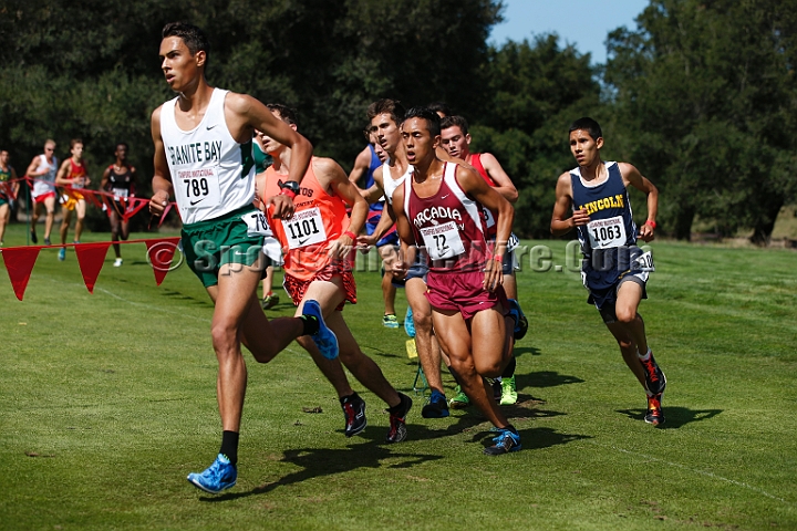 2014StanfordSeededBoys-385.JPG - Seeded boys race at the Stanford Invitational, September 27, Stanford Golf Course, Stanford, California.
